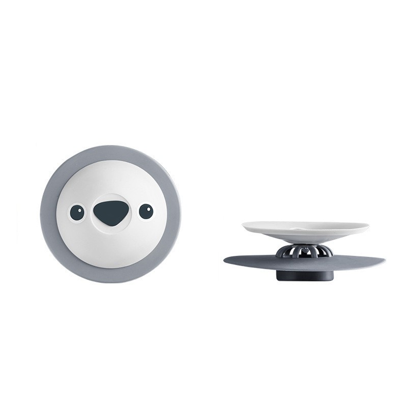 Nắp Đậy Cống Thoát Nước Bồn Rửa Chén/Phòng Tắm Bằng Silicon Chống Mùi Hôi In Hoạt Hình Dễ Thương
