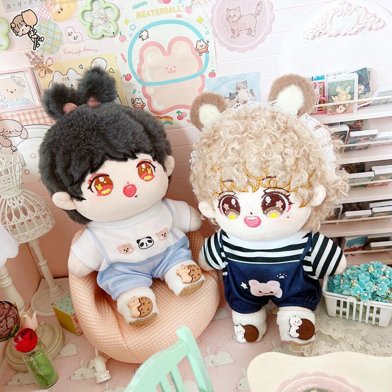 Áo Liền Quần Hình Gấu Hoạt Hình 20cm Cho Búp Bê Xiao Zhan Yibo Zhang Zhehan Gong Jun TFBOYS