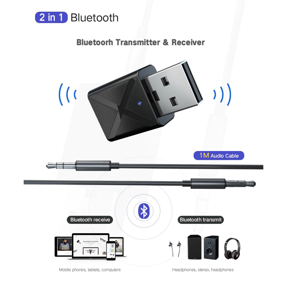 Giắc chuyển không dây Bluetooth 5.0 USB 3.5 Mm