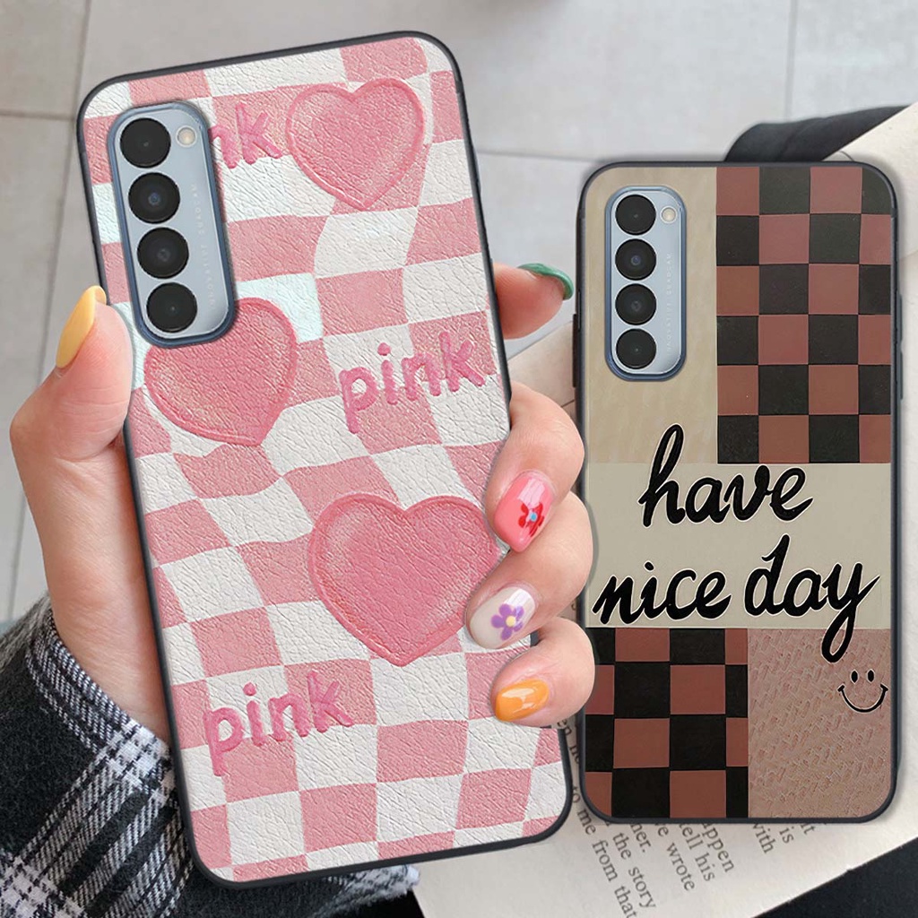 Ốp Oppo Reno4 /  Reno4 Pro / Reno 4 caro trái tim cá tính, thời trang siêu đẹp, siêu phong cách