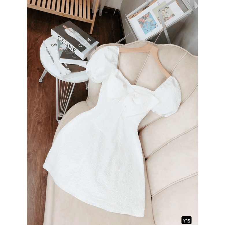 (Free ship) Mẫu Đầm Bán Chạy Nhất | Đầm Gấm Xốp Phối Nơ Sang Chảnh Thỏa Sức Mặc Đi Chơi Đi Tiệc UP HHP Fashion