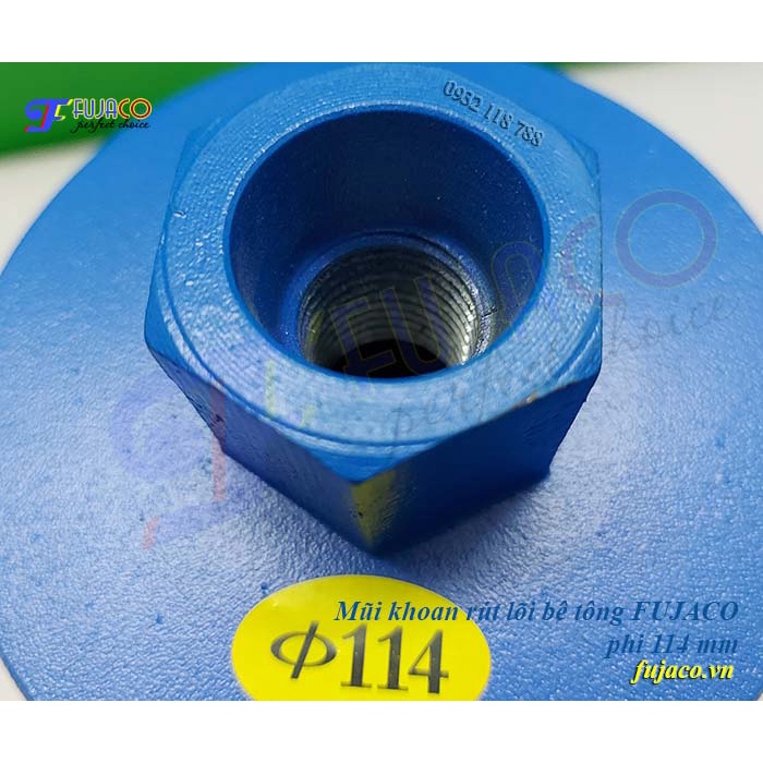 Mũi khoan rút lõi bê tông phi 114 mm - FUJACO | 114mm Diamond Core Drill Bit for Concrete, Brick, Masonry, Stone, Marble