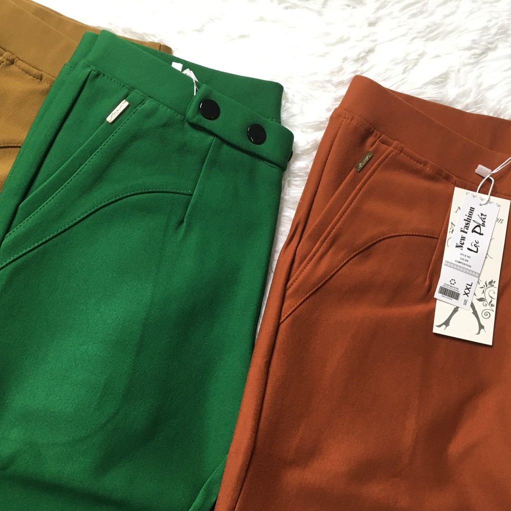 QUẦN TÂY NỮ DÀI- COTTON ĐẸP - LƯNG THUN - KIỂU 3 NÚT | BigBuy360 - bigbuy360.vn