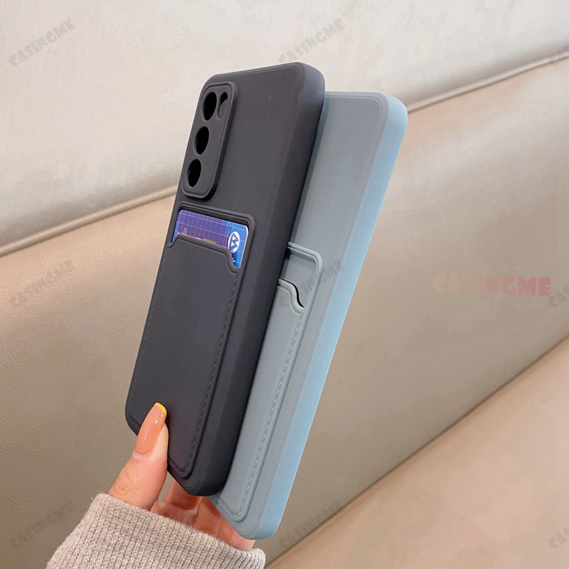 Ốp Điện Thoại Silicon TPU Mềm Chống Sốc Có Ngăn Đựng Thẻ Cho Samsung Galaxy S21FE 5G S21 S 21 Plus FE Ultra 4G 5G
