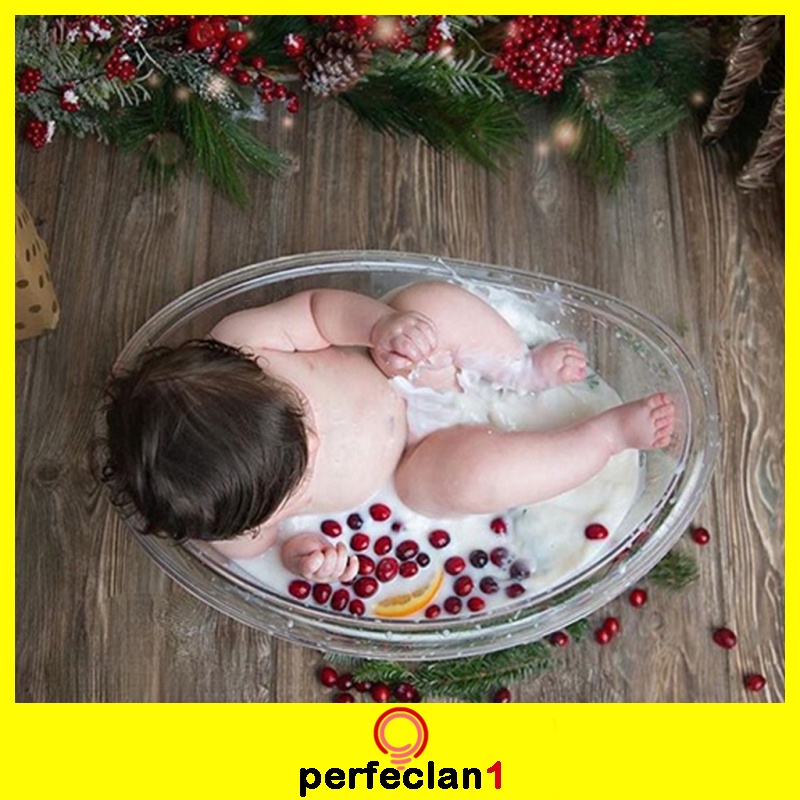 1 Bồn Tắm Trong Suốt Dễ Thương Dùng Làm Đạo Cụ Chụp Ảnh Cho Bé Sơ Sinh Perfeclan1