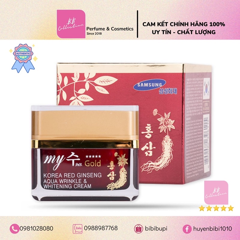 Kem dưỡng trắng Hồng sâm Hàn Quốc My Gold 50g