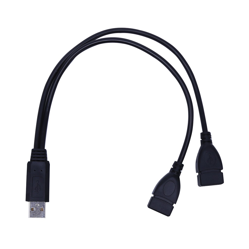 Cáp chuyển đổi USB 2.0 Type A từ 1 đầu cắm sang 2 ổ cắm tiện lợi