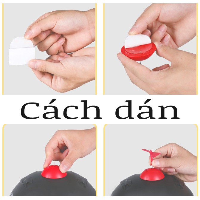 Chong chóng gắn mũ bảo hiểm,có đèn led (Nhiều màu)