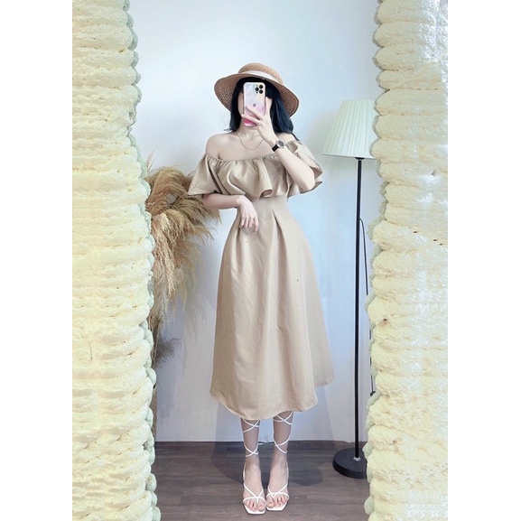 Đầm trễ vai bèo ngực maxi Sun Fashion