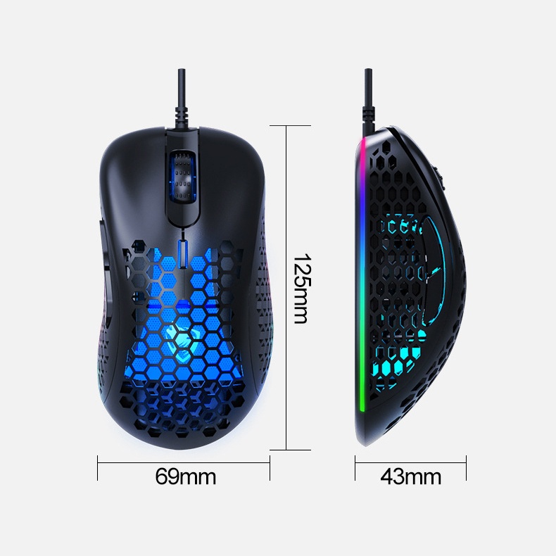 Chuột Gaming T-Wolf G540 | Led RGB, 6 mức DPI lên đến 6400