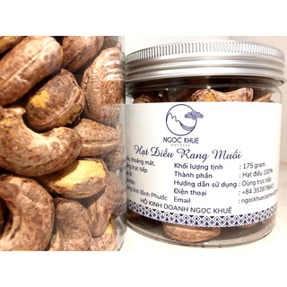 [VỎ LỤA] HẠT ĐIỀU RANG MUỐI NGỌC KHUÊ (175Gr)