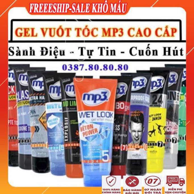 [ Chính Hãng - CAO CẤP ] Keo vuốt tóc nam tạo phồng giữ nếp cao cấp/ Gel vuốt tóc MP3 pháp không bết dính, giữ nếp 24h