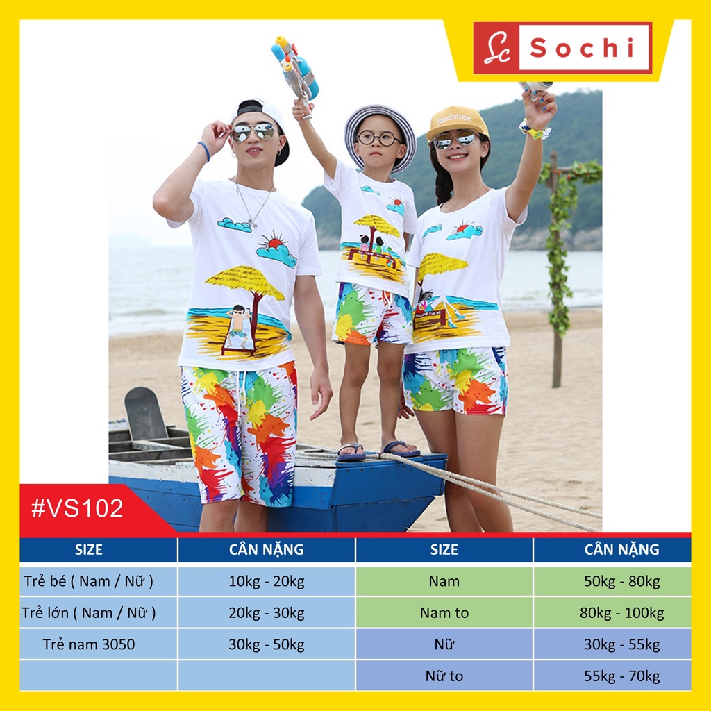 Quần đi biển gia đình, quần đùi đi biển hội nhóm công ty Hot nhất hè 2022 giá sỉ tận xưởng