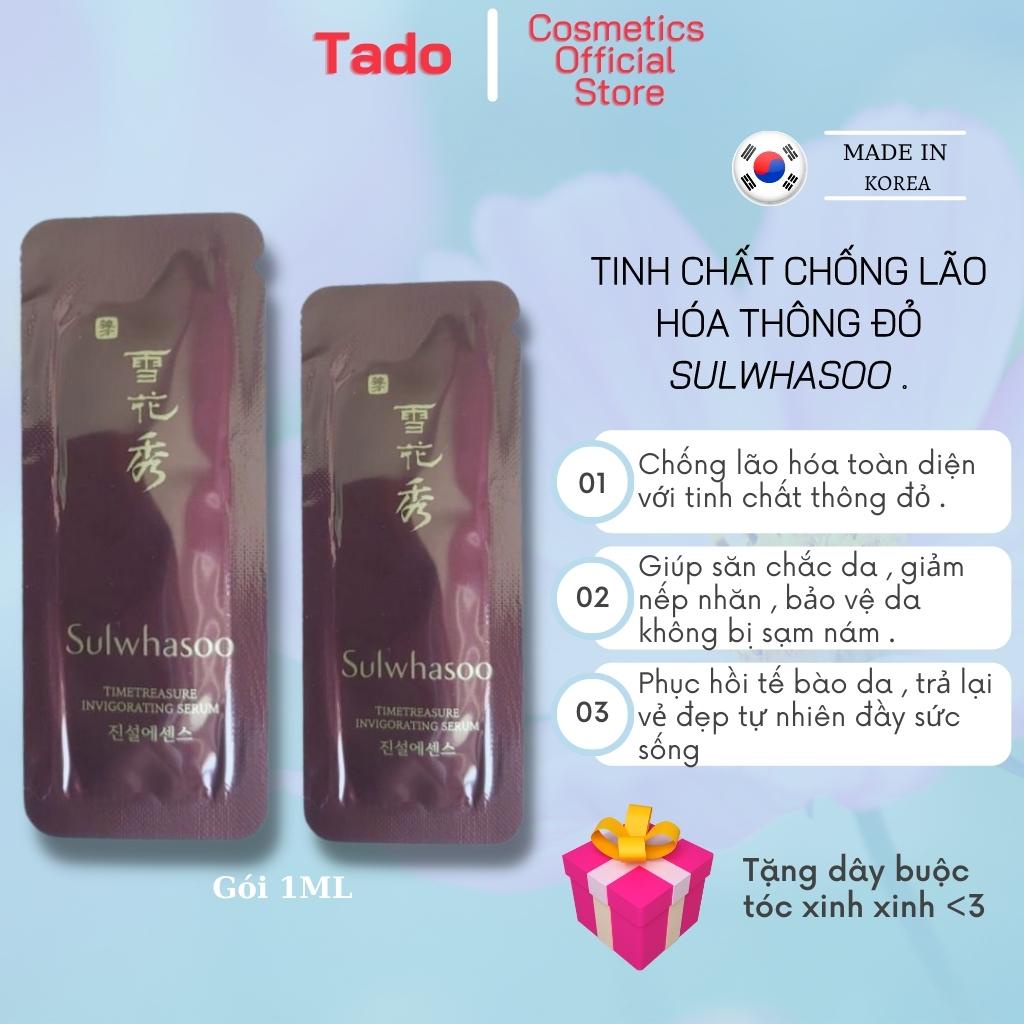 Tinh chất chống lão hóa Sulwhasoo Timetreasure Invigorating Serum 1ml , serum chống lão hóa thông đỏ Sulwhasoo gói 1ml