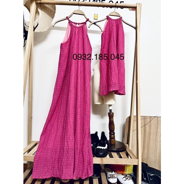 Đầm đôi xốp nhún cho mẹ và bé