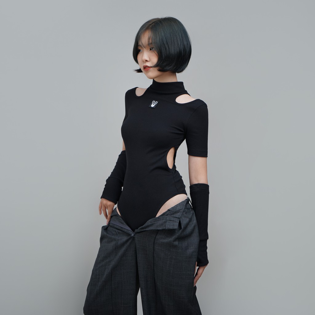 Áo Body Suit Găng Tay Đen BunnyHill SSBR06