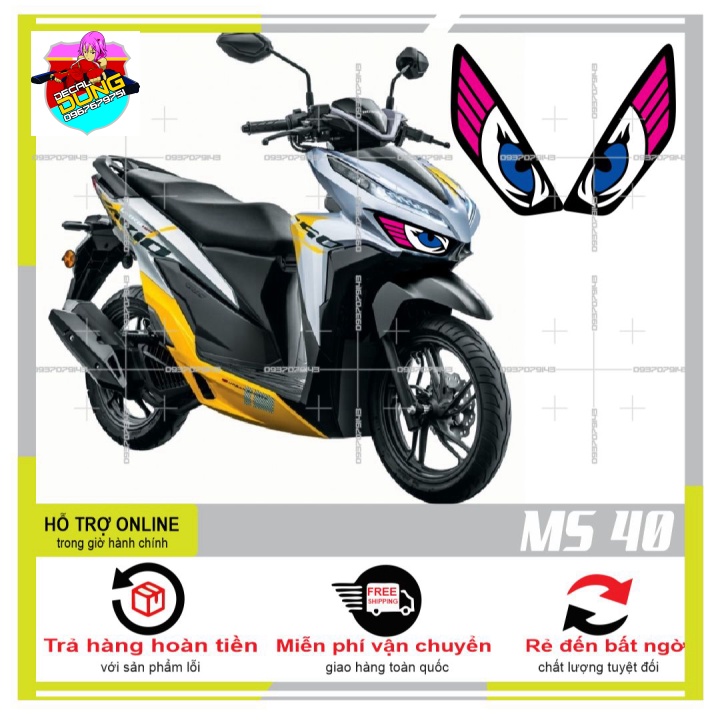 DECAL DÁN ĐÈN SƯƠNG MÙ XE VARIO 2020 (DECAL TRONG SUỐT) MS 40 - DUNG DECAL