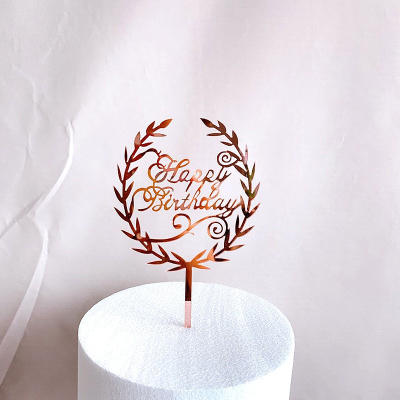 Que cắm trang trí bánh kem chữ happy birthday nhiều kiểu dáng