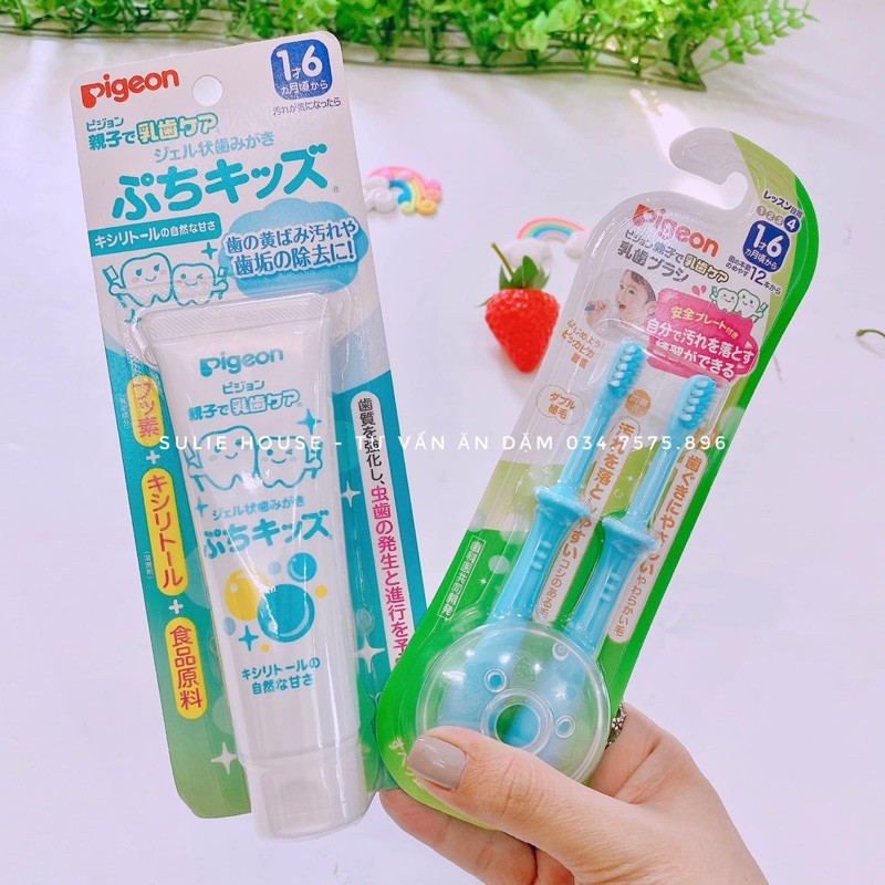 Set bàn chải Pigeon cho bé từ 1-6 tuổi