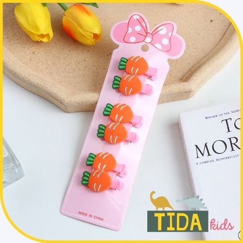 Kẹp Tóc ⚡ HOT TREND ⚡ Trái Cây Dưa Hấu, Cherry, Dứa, Chanh, Táo, Đẹp Dễ Thương Hàn Quốc, Phụ Kiện Tóc TiDa Kids Shop