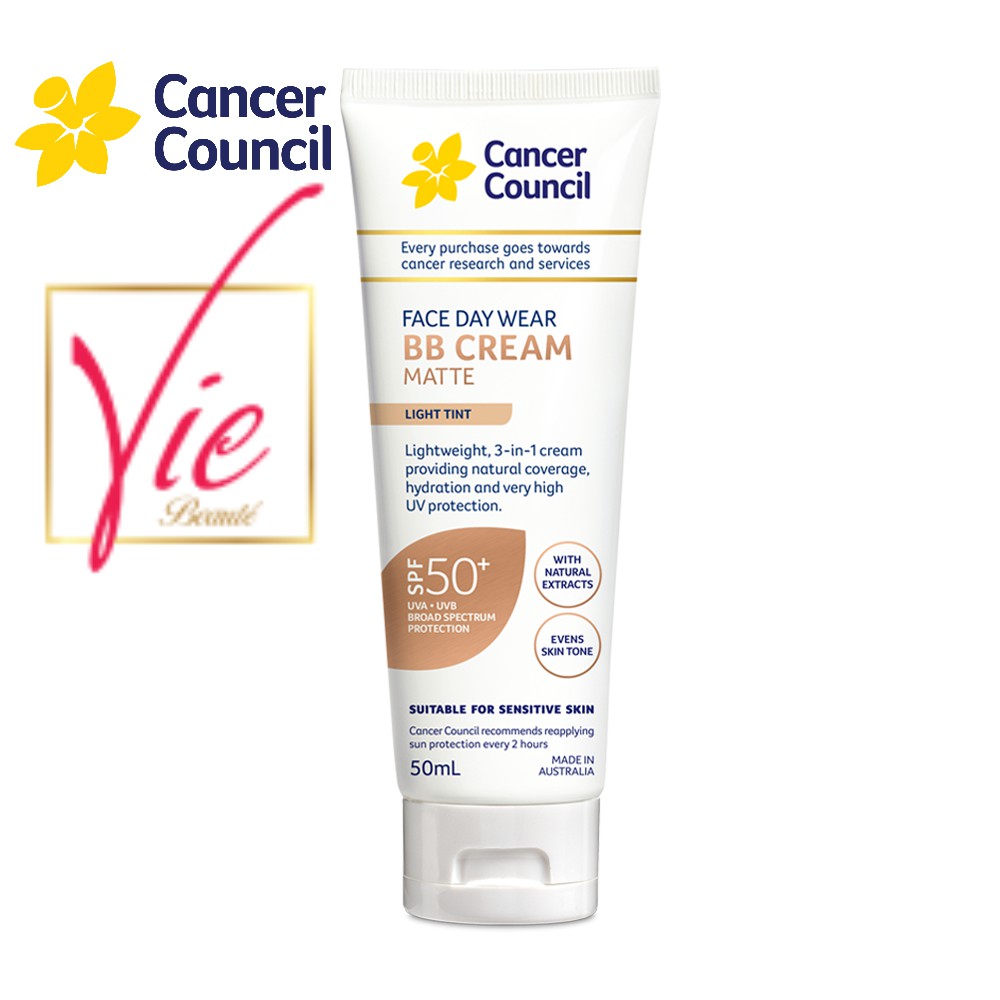 Kem Nền Chống Nắng Cancer Council 3in1 BB Cream Light Tint sáng da tự nhiên SPF50+ UVA-UVB 50ml | BigBuy360 - bigbuy360.vn