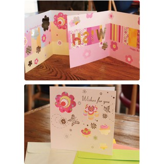 Thiệp giấy Chúc mừng 12.5x12.5cm