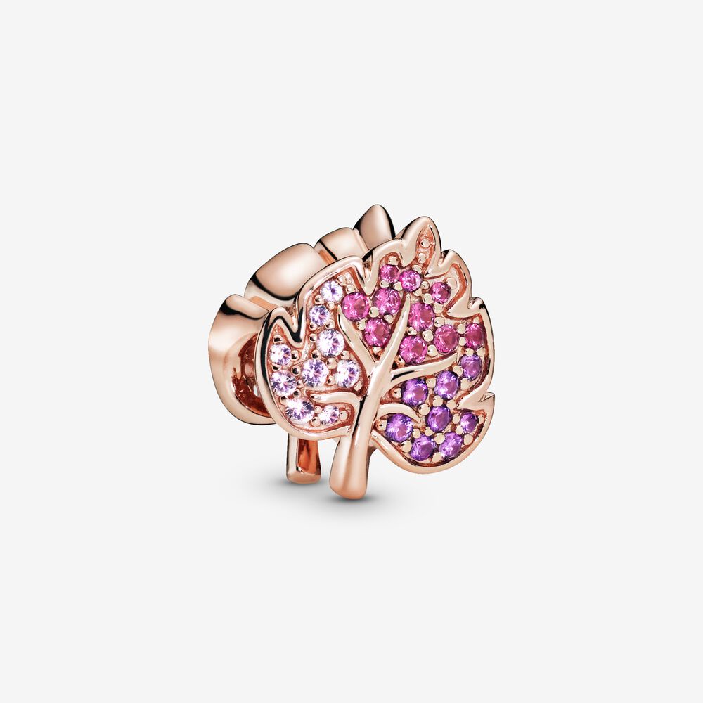 Charm Của Chiếc Lá pavé Lấp Lánh