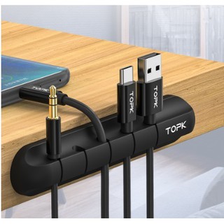 Kẹp dây điện dán tường sắp xếp dây điện thoại gọn gàng TOPK