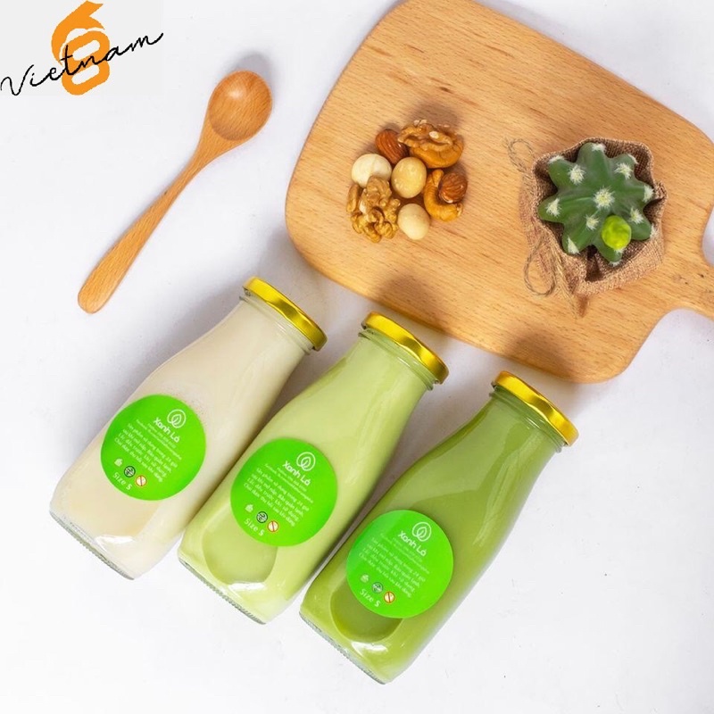Chai Thủy Tinh Nắp Thiếc 310ml  - Đựng sữa hạt, nước ép, nước detox, sinh tố,..