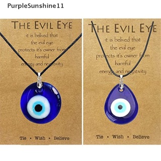 Vòng cổ mặt dây hình mắt quỷ màu xanh dương bằng thủy tinh cỡ 30mm thời trang cho nữ