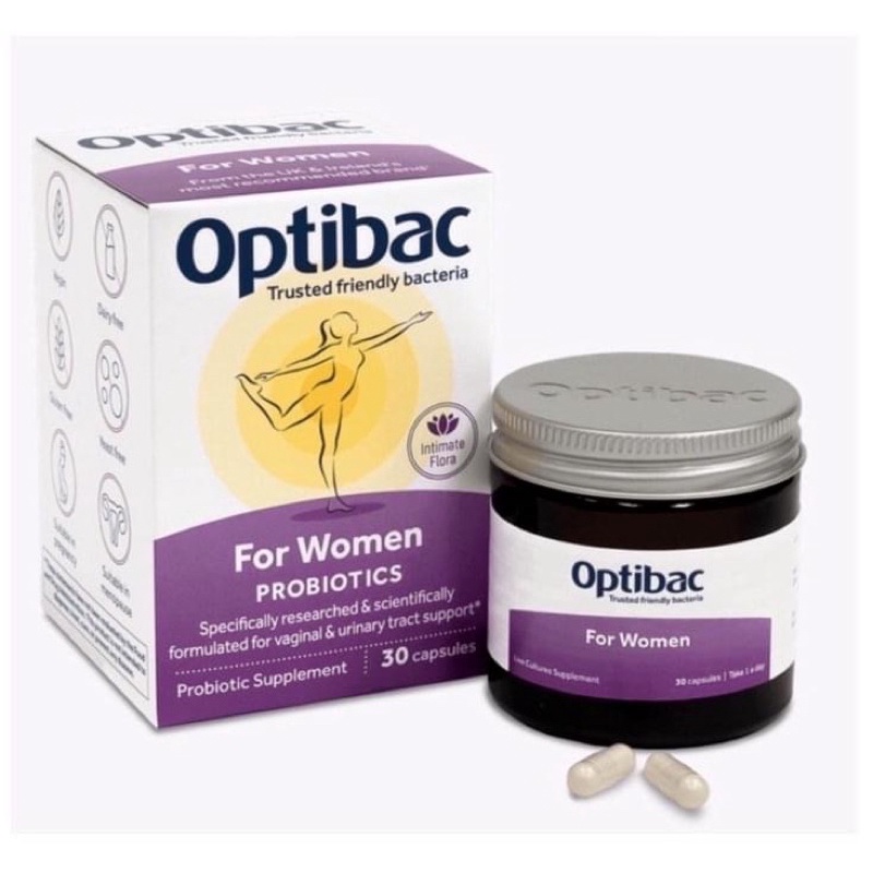 [Mã 157FMCGSALE giảm 7% đơn 500K] Men vi sinh Optibac tím (Optibac for women) hàng chính hãng UK