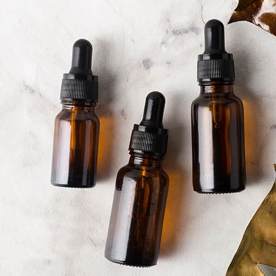 Chai Tinh Dầu 2mL, 5mL, 10mL thủy tinh màu nâu Amber - đầu nhỏ giọt / đầu bóp dropper
