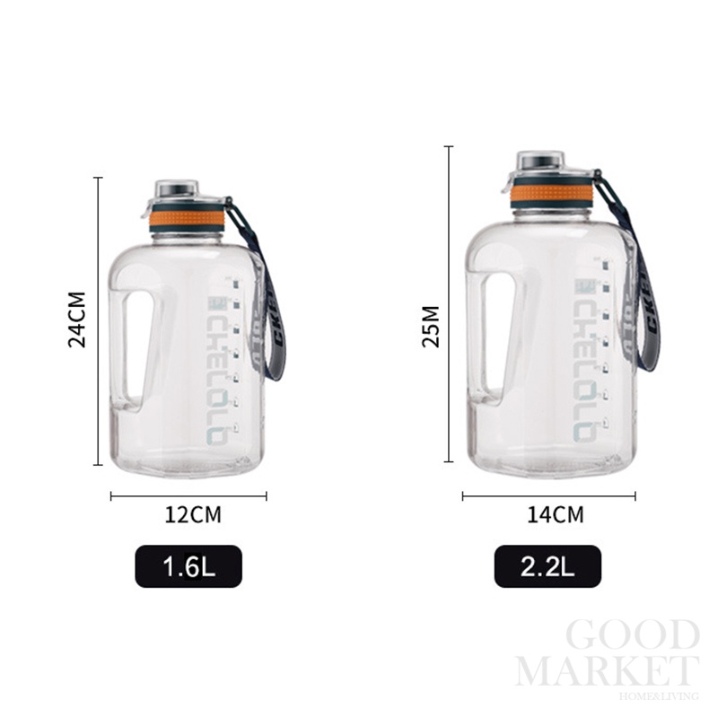 Bình Đựng Nước Bằng Nhựa Dung Tích Lớn 1.6L/2.2L Chống Rơi