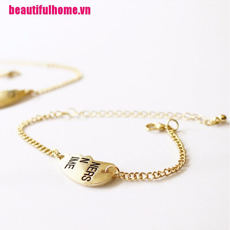 Bộ 2 Vòng Tay Mặt Mảnh Ghép Trái Tim Cho Tốt Nhất