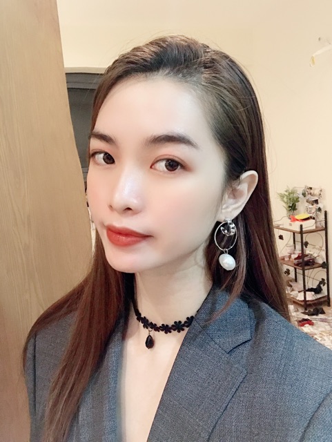 Chocker dây đeo cổ màu đen cá tính hàng đẹp