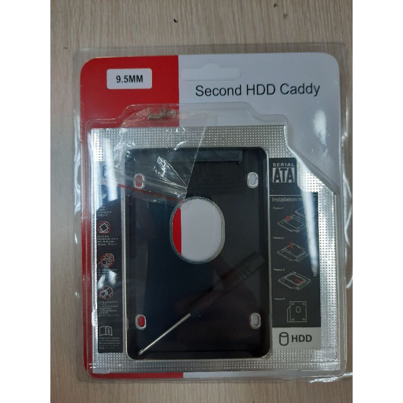 HDD Caddy 2.5 sata 12.7 mm/9.5 mm chuyển ổ CD laptop ra hdd (nhôm)