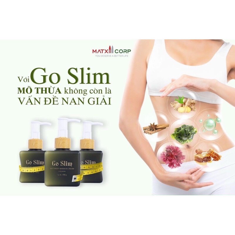 Kem Tan Mỡ Bụng Go Slim Chính Hãng Matxicorp