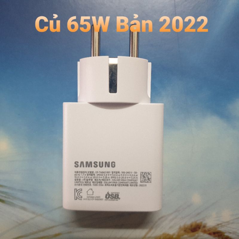 Củ sạc siêu nhanh PD 45W 65W Type C cho máy Samsung S20 S21 S22 Note 20 Note 10 Plus Tuấn Hà Store