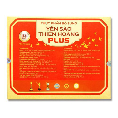 COMBO 5 Hộp Yến 18% Plus Cao Cấp Thiên Hoàng