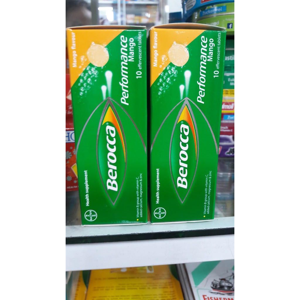 Viên sủi bổ sung Vitamin Berocca Performance Mango 10 Viên/hộp
