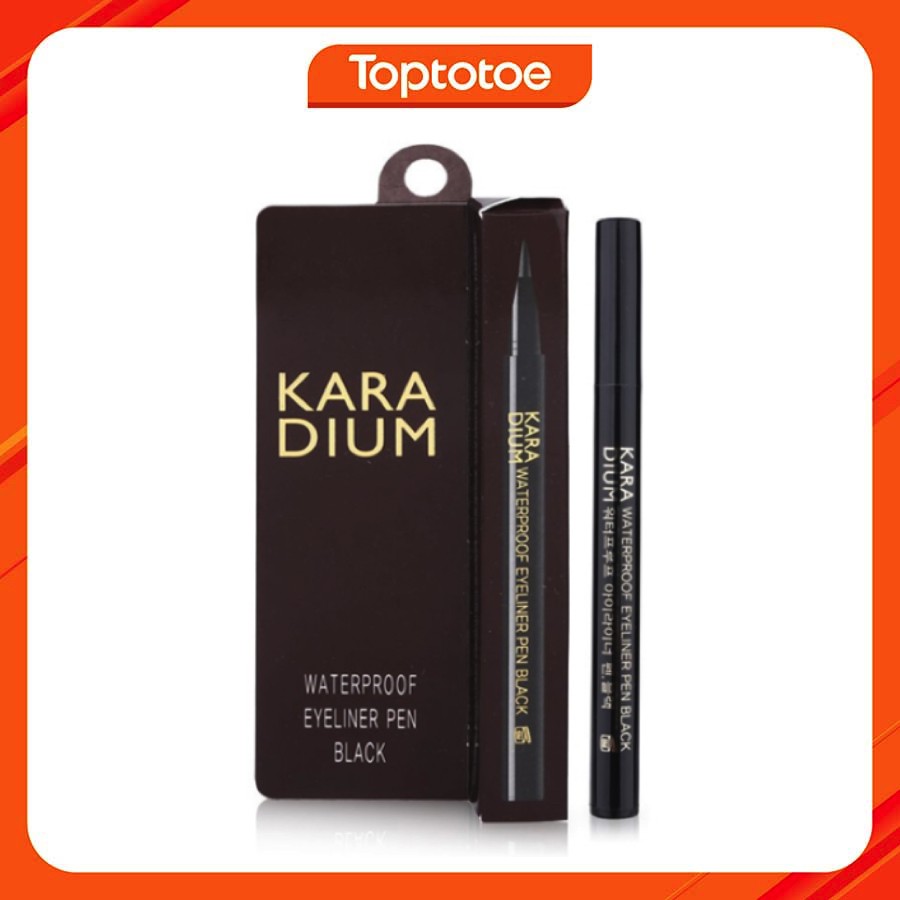 Bút Dạ Kẻ Mắt Karadium Waterproof Eyeliner Pen Black