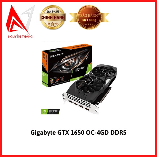 Vga card màn hình Gigabyte GTX 1650 OC-4GD (NVIDIA Geforce/ 4Gb/ DDR5/ 128Bit) new chính hãng