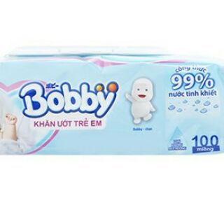 [Thái Bình] Combo 6 gói khăn ướt Bobby 100 tờ