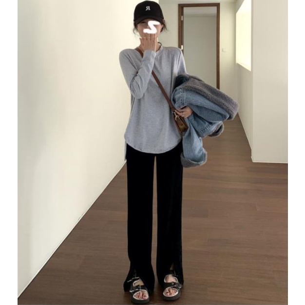 Quần Dài Nữ Ống Rộng Thời Trang Hàn Quốc Mới