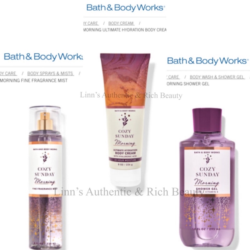 COZY SUNDAY MORNING - Xịt Thơm Dưỡng Thể Body Mist Bath &amp; Body Works Usa