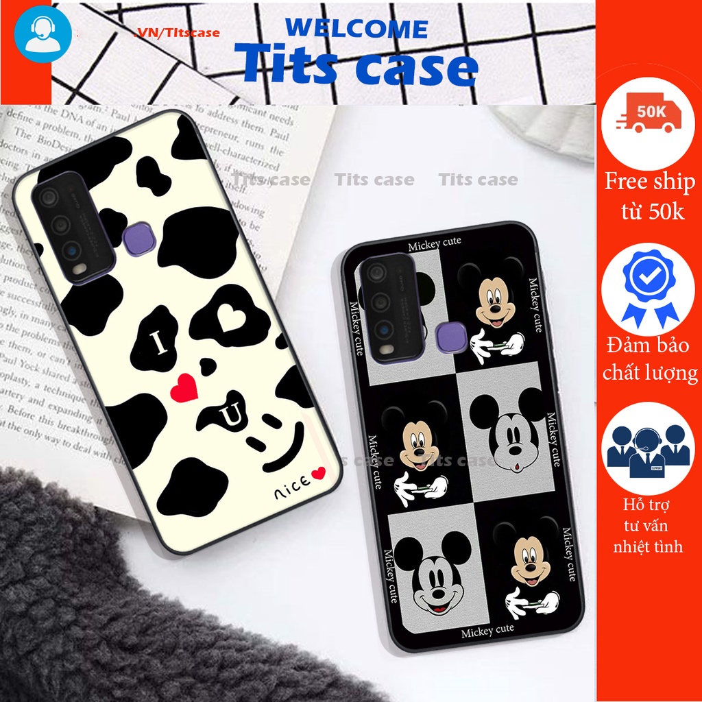 Ốp lưng Vivo Y30 / Y50 in hình bò sữa, gấu be@r, cute cực  ĐỈNH -  cực CHẤT-  cực COOL