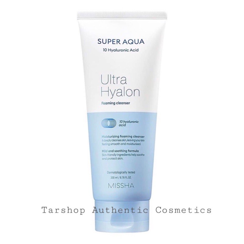 (chính hãng) Sữa rửa mặt sáng da Missha Super Aqua Ultra Hyalon Foaming Cleanser