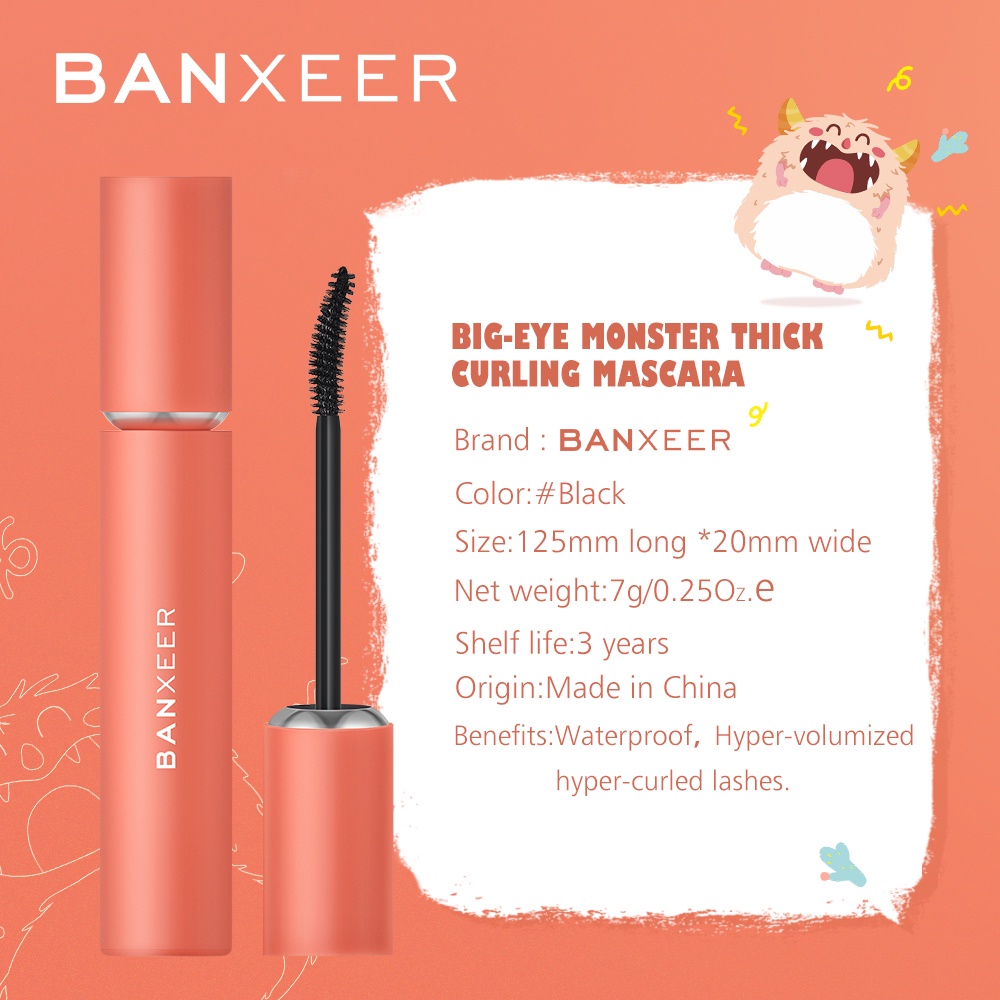 Mascara BANXEER dày và tự nhiên dễ dàng tẩy trang không thấm nước lâu trôi 21g | WebRaoVat - webraovat.net.vn