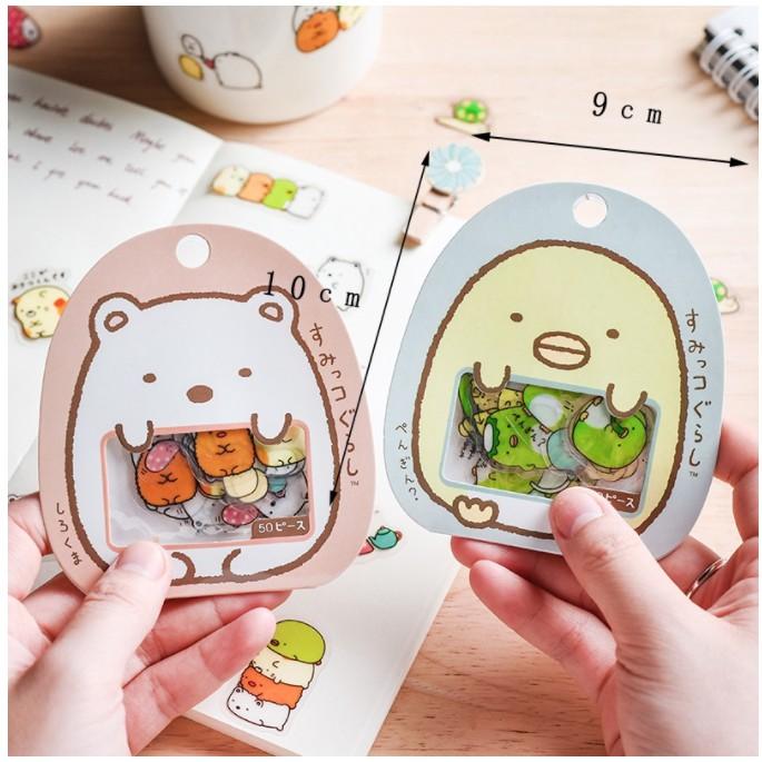 Set 50 Sticker Hình Dán Trang Trí Sổ Kế Hoạch Hình Gấu Dễ Thương ( Giao Mẫu Ngẫu Nhiên)