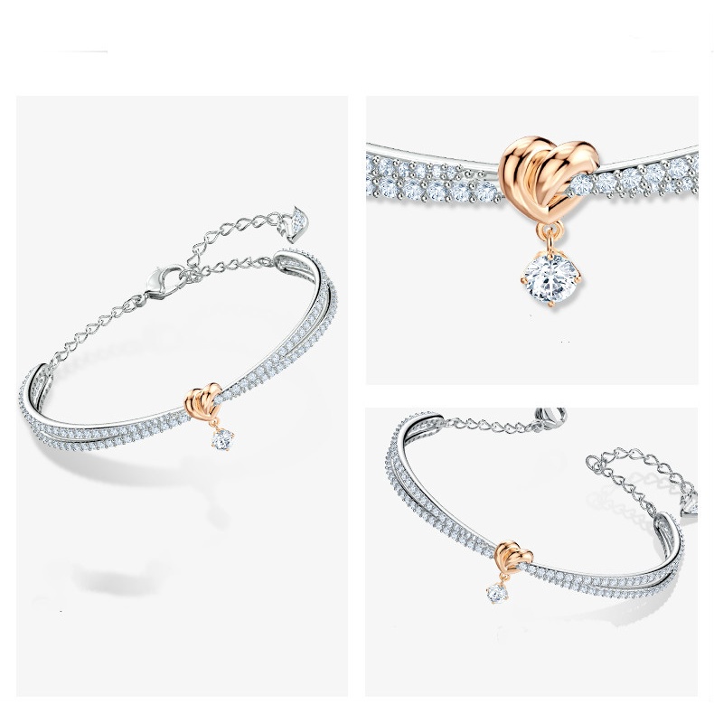 FREE SHIP VòngTay Nữ Swarovski LIFELONG HRT Kink tình yêu tươi sáng và dễ chịu Bracelet Crystal FASHION cá tính Trang sức trang sức đeo THỜI TRANG